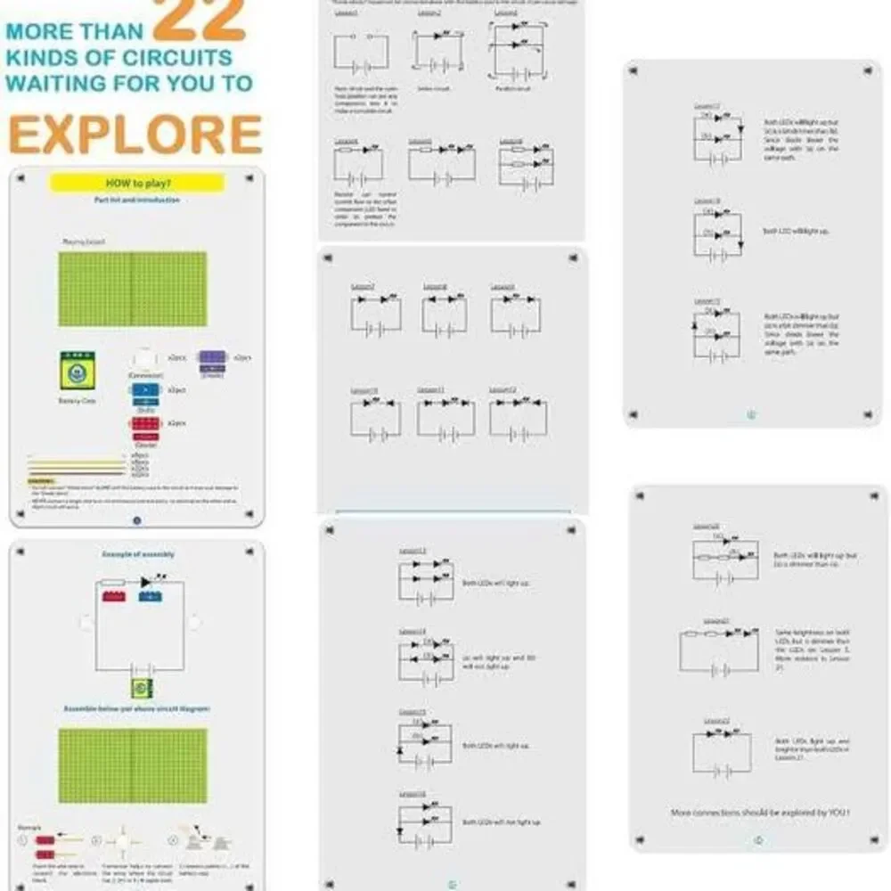 Circuit Board for Kids Educational Science Kit with 22+ Stem Projects Electrics